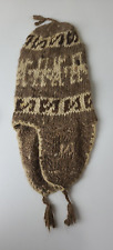 Vintage Andean Peruvian Chullo Cuzco Alpaca Wool Hand Knit Earflap Hat Cusco picture