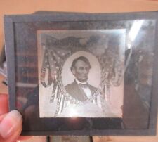 Antique Abraham Lincoln Magic Lantern Glass Slide 1809-1865 picture