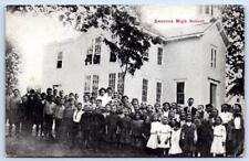 1910's LAURENS NEW YORK HIGH SCHOOL GROUP STUDENTS OF ALL AGES SOME IN WINDOWS picture