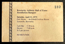 1975 Kentucky Athletic Hall of Fame Banquet Ticket Coach Frank Camp Galt House picture