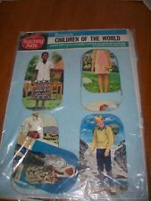 Vintage 1970's Dennison Teaching Aid Die Cuts~32 Color Prints~World Children picture
