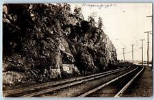 Niagara Gorge New York NY Postcard RPPC Photo American Side Railroad c1910's picture