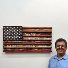American Flag Challenge Display Handmade Memorial Display Stand picture