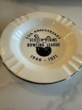Vintage 1971 Scotch Plains Bowling League Ashtray / Dish - 8” picture