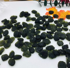 5pcs  45-50CT Genuine Raw Moldavite Crystal from Czech RepublicPICcertificate picture