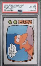 1990 Simpsons #1 Marge Simpson RC ROOKIE “Don’t Forget Your Lunches” PSA 8 NM-MT picture