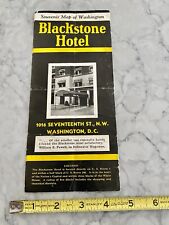 1930’s Blackstone Hotel Brochure & Map Washington DC picture
