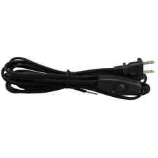 Black Parallel Cloth Covered Cord with On/Off Toggle Switch & Plug - SPT2 picture