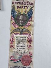 Republican Party Political Ribbon Election Day Feb 18 1908 J Howard Gendell picture