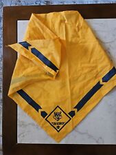 VTG Cub Scout Wolf Neckerchief Yellow Scarf Bandana BSA Boy Scouts of America picture