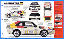Audi Quattro Germany 1980-1991 Spec Sheet Brochure Poster IMP Hot Cars 1 #13 picture