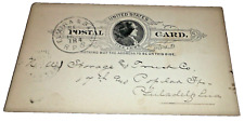 SEPTEMBER 1890 ERIE RAILROAD TRAIN #4 ELMIRA & BATH RPO POST CARD picture