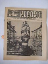 vtg 1952 Defense Record mid century Korean War Sea Power for Peace USS Forrestal picture