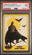 1989 O-Pee-Chee Batman #221 Batman Design Concept PSA 9 Pop 1 Keaton Movie No 10 picture