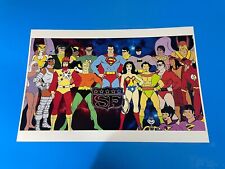 DC COMICS SUPER-FRIENDS TO SUPER POWERS THROUGH THE AGES POSTER PIN UP NEW. picture
