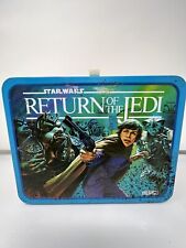 Vintage 1983 Star Wars Return of the Jedi Metal Lunch Box w/ Thermos picture