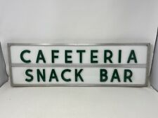 Vintage Cafeteria, Snack Bar Sign, Light Up Sign From University Of Michigan picture