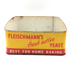 Vintage Fleischmann's Yeast Advertising Tin Perforated Base Baking Display 7