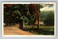 Brattleboro VT-Vermont, Road Scene, Antique, Vintage c1930 Souvenir Postcard picture