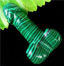 50x30x15mm Green Artificial Malachite Penis Carved Testicle Massage Wand Healing picture