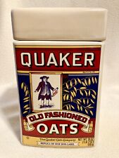 Vintage LE (ONLY 50 MADE) 1896 Label Quaker Oats Ceramic Cookie Jar Brand New picture
