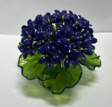Vintage C.K. Ind. Co Purple Violets Lucite Acrylic Plastic Flower Bouquet MCM picture