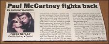 1986 Paul McCartney Press to Play Rolling Stone Album Review Clipping Beatles picture