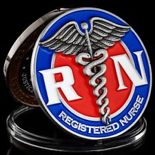 Registered Nurse RN Antique Silver Coin picture