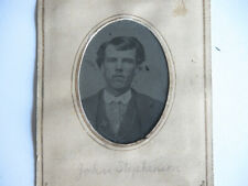 Antique 1890s Tintype Victorian Man John Stepheson picture