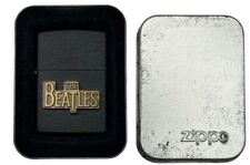 Vintage Beatles Zippo Lighter Black With Gold Lettering 1996 With Metal Box picture