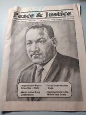 Vintage Dec 1990 - Jan 1991 Peace & Justice News, Austin, Texas, MLK & Gulf War  picture