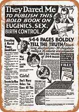 Metal Sign - 1932 Ad for Book on Eugenics and Sex - Vintage Look Reproduction picture