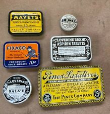 A Lot Of 6  Vintage Medicine Tins  picture
