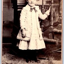 c1870s South Rockford, IL Cute Young Boy Crossdress CdV Photo Card Hobart H14 picture