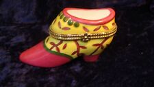 SHOE TRINKET BOX ~ 4.0”x2.25” ~ VERY EXCELLENT CONDITION ~ picture
