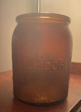 Humidor vintage amber glass tobacco jar picture