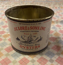 Rare Vintage J.C. Lore & Sons Inc. Oysters Tin Can Solomons MD Patuxent River picture