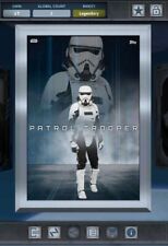 Star Wars Card Trader Legendary Silver Gilded Dual Perception Patrol Trooper 2cc picture