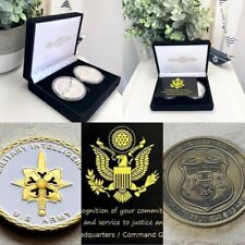 2PCS US Army Military MI Branch Counter Intelligence Special Agent Badge Coin picture
