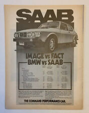 1978 Saab Turbo Print Ad Original Vintage Image Vs Fact Saab Vs BMW picture