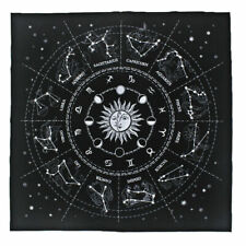 The Zodiac Tarot Cloth Decor Divination Cards Velveteen Square Tapestry - Black picture