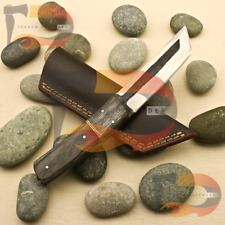 Double Edge Custom Hand forged 9''inch Superb Carbon steel Tanto Knife/Sheath picture