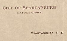 1910 Letterhead City Of Spartanburg Mayors Office South Carolina picture