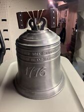 1974 Italian Seymour Mann 1776 Pewtertone Liberty Bell Wood Handle Ice Bucket picture