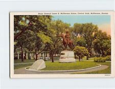 Postcard Major General James B. McPherson Statue, Central Park, McPherson, KS picture