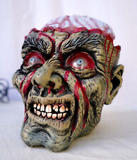 Halloween Zombie Head LED Brain Lights Iron Maiden Eddie Piece of Mind HORRIBLE picture