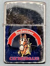 Vintage 1994 Budweiser Clydesdales High Polish Chrome Zippo Lighter picture