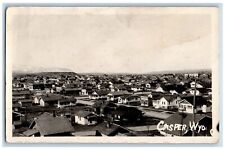 Casper Wyoming WY Postcard RPPC Photo Bird's Eye View Houses Village 1926 Posted picture
