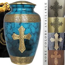 Love of Christ Blue Cremation Urn, Cremation Urns Adult, Urns for Human Ashes picture