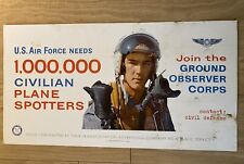 1955 US Air Force Civilian Plane Spotters Advert Civil Defense Ground Observer  picture